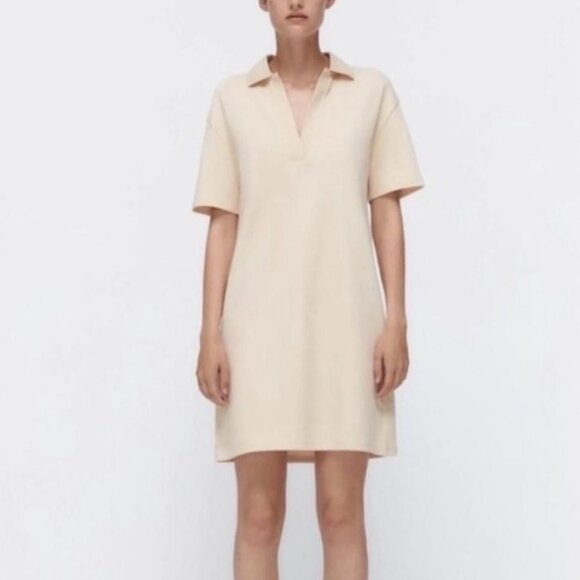 ZARA Polo Collared Shirt Dress - Picture 1 of 5